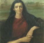 1956 La donna del fiume  olio su tela cm 83x65